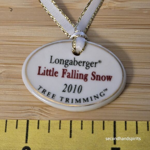 LONGABERGER TREE TRIMMING Little Falling Snow BASKET TIE-ON (ONLY) 2010 - Picture 2 of 2